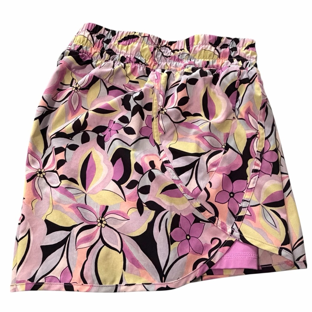 Avia Activewear Women's Running Shorts with Bike Liner - Floral -XL
